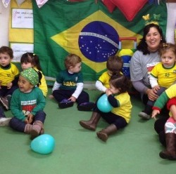 nível baby torcendo pelo Brasil