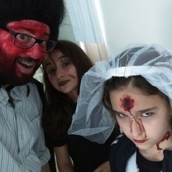 Crianças na festa de Halloween