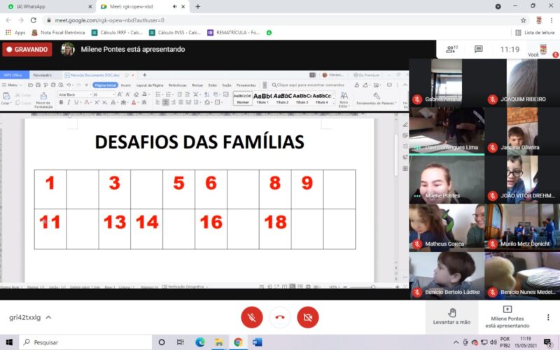 DIA DA FAMÍLIA NA ESCOLA VIDA!